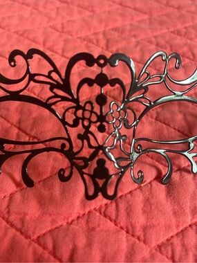 Black Filigree Metal Mask - Intricate Decorative Face Mask